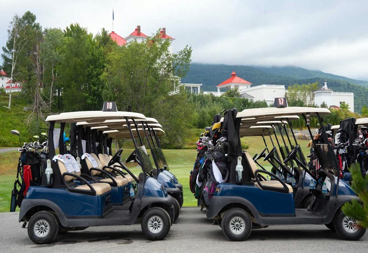 Golf Carts at Dr. Moose Golf Tournament